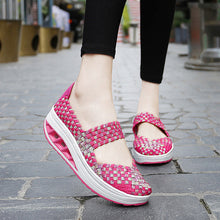 Damen Komfort Woven Slip-On Sneakers Fudus – Fuchsia