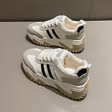 Damen modische Sneakers mit atmungsaktivem Mesh-Obermaterial und dämpfender Laufsohle – Beige