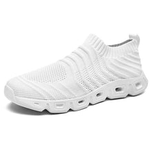 Herren Slip-On Leichte Komfort Sneakers mit Belüftetem Mesh-Design Fudus – Weiß