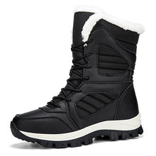 Herren isolierte wasserdichte Schneestiefel mit Fellfutter Fudus – Schwarz