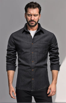 Herren Denim Hemd Aliams – Schwarz