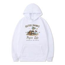 Damen Kapuzenpullover mit maritimem Design und inspirierendem Druck – Weiß
