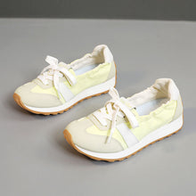 Damen Leichte und flexible Freizeitsneaker mit elastischer Einfassung – Gelb