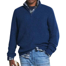 Cornelius - Lässiger Stil und Komfort Zip-Pullover – Dunkelblau