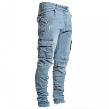 Couture - Herren Cargo-Skinny-Jeans – Hellblau
