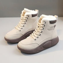 Damen modische Winterstiefel mit kuscheligem Fleece-Futter und rutschfester Sohle – Khaki