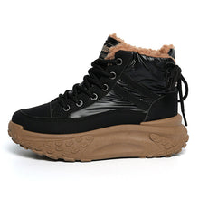 Damen Winterliche High-Top Sneakers mit kuscheligem Innenfutter und rutschfester Sohle – Schwarz