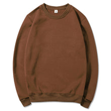 Damen Sweatshirt mit klassischem Rundhalsausschnitt und weichem Innenfutter – Braun