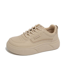 Damen Sportliche Plateau Sneakers – Khaki