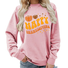 Damen Sweater mit festlichem Pumpkin-Motiv und gemütlicher Passform – Rosa