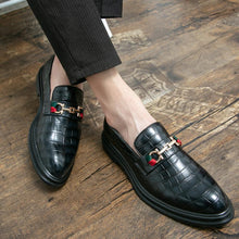 Herren Elegante Loafers aus hochwertigem Leder mit modischen Details – Schwarz