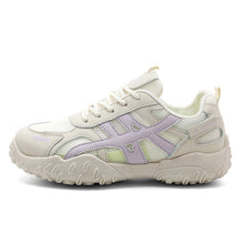 Damen Sportliche Sneaker mit atmungsaktivem Netzmaterial und dämpfender Laufsohle – Hellviolett