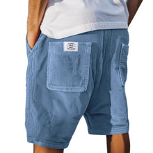 Festus - Elegante Strukturierte Maßgeschneiderte Shorts – Blau