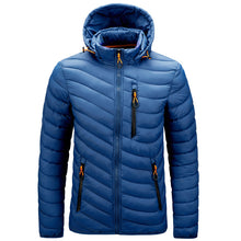 Leichte Herren-Steppjacke mit Kapuze - Sverre – Blau