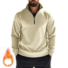 Couture - Sweatshirt mit Stehkragen und Reißverschluss – Beige