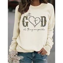 Damen Sweatshirt mit kreativem Modedesign und motivierender Botschaft – Khaki
