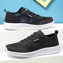 Herren Atmungsaktive Mesh Laufsneaker Fudus – Schwarz Weiß