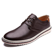 Herren Elegante Freizeit-Schnürschuhe aus hochwertigem Leder – Braun