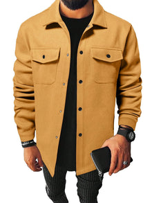 Couture - Dickes Herren-Freizeithemd – Senfgelb