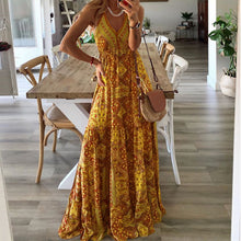 Taniaa – Maxikleid Mit V-Ausschnitt – Gelb