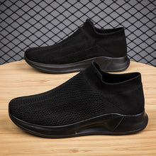 Herren Atmungsaktive Strick Slip-On Sneakers Fudus – Schwarz