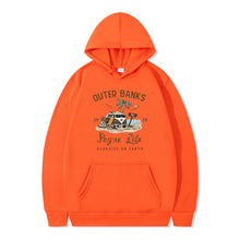 Damen Kapuzenpullover mit maritimem Design und inspirierendem Druck – Orange