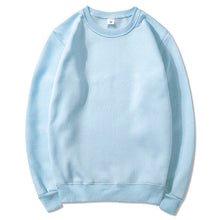 Damen Sweatshirt mit klassischem Rundhalsausschnitt und weichem Innenfutter – Hellblau