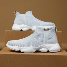 Damen Sportliche Strick-Sneaker mit funktionalem Sohlenprofil – Hellgrau