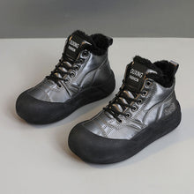 Damen modische Winterstiefel mit warmem Innenfutter und rutschfester Sohle – Grau