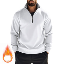 Couture - Sweatshirt mit Stehkragen und Reißverschluss – Weiß