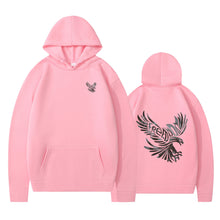 Damen Kapuzenpullover mit ikonischem Adlerdesign und weichem Innenfutter – Rosa