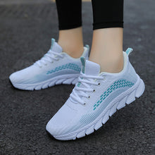 Damen Leichte Lauf Sneakers mit Atmungsaktivem Strick-Obermaterial Fudus – Weiße Mond