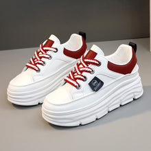 Damen modische Plateau-Sneaker mit verstärkter Dämpfung – Rot