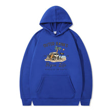 Damen Kapuzenpullover mit maritimem Design und inspirierendem Druck – Blau