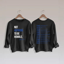 Damen Sweatshirt mit inspirierendem Schriftzug und historischem Motiv – Schwarz