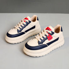 Damen Sportliche Plateau-Sneaker mit modischem Design und dämpfender Sohle – Blau