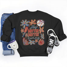 Damen Sweatshirt mit kreativem Baseball-Motiv und lässigem Schnitt – Schwarz