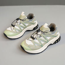 Damen Sportliche Laufschuhe mit elastischen Schnürsystem und atmungsaktiver Mesh-Oberfläche – Grün