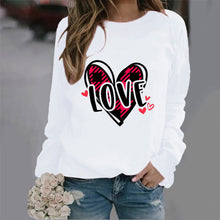 Damen Sweatshirt mit kreativem Herzdesign und lässigem Schnitt – Weiß