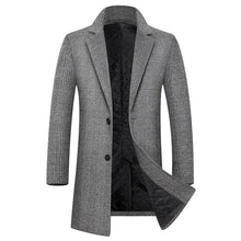 Herren eleganter Karomantel Aliams – Grau