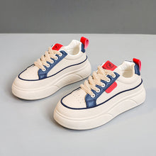 Damen Sportliche Plateau Sneakers mit modischem Design und bequemer Dämpfung – Blau