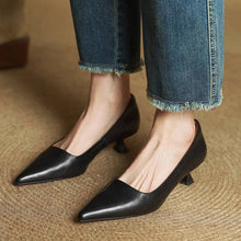 Samra – Pumps Aus Echtem Leder – Schwarz