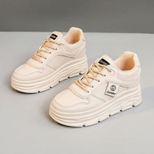 Damen modische Plateau Sneakers mit effektiver Dämpfung und hochwertiger Oberflächenstruktur – Khaki