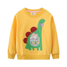 Mädchen Sweatshirt mit kreativem Dinosaurier-Design Drune – Grün