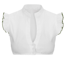 Damen Kurzarm Oktoberfest Dirndl Bluse – Hell Grün