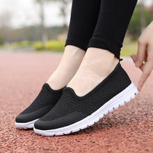 Damen Slip-On Komfort Sneakers mit atmungsaktivem Strick-Obermaterial Fudus – Schwarz