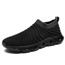 Herren Slip-On Leichte Komfort Sneakers mit Belüftetem Mesh-Design Fudus – Schwarz