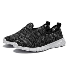 Damen Atmungsaktive Slip-On Walking Sneakers Fudus – Schwarz Grau