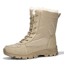 Damen isolierte Winterstiefel mit gemütlichem Kunstfellfutter Fudus – Sand