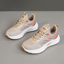 Damen Lauf- und Freizeitsneaker mit atmungsaktiver Oberflächenstruktur und dämpfender Sohle – Khaki